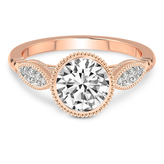 Everly Vintage Bezel Lab Diamond Ring front view