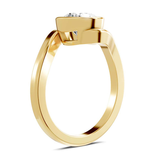 Ava Crest Lab Diamond Ring top view