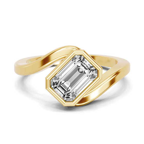Ava Crest Lab Diamond Ring front view