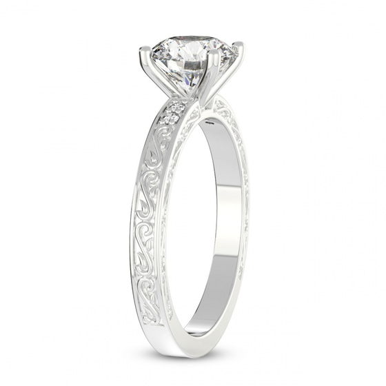 Antique Allure Vintage Lab Diamond Ring top view