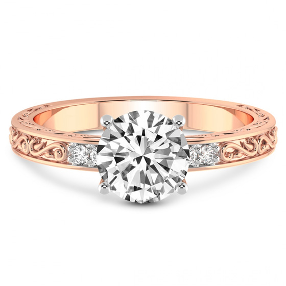 Antique Allure Vintage Lab Diamond Ring