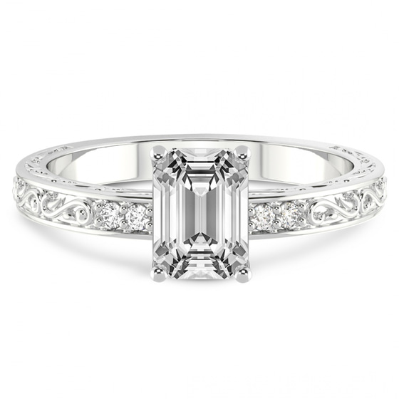 Antique Allure Vintage Lab Diamond Ring front view