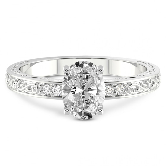 Antique Allure Vintage Lab Diamond Ring front view