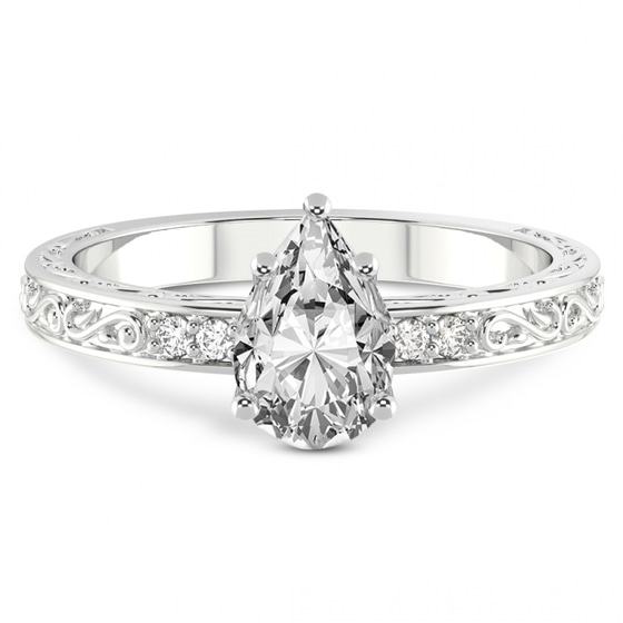 Antique Allure Vintage Lab Diamond Ring front view