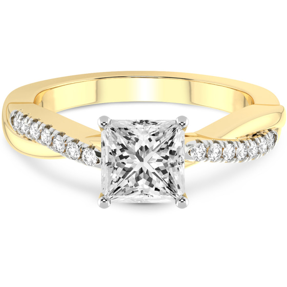 Twisted Vine Lab Diamond Ring front view