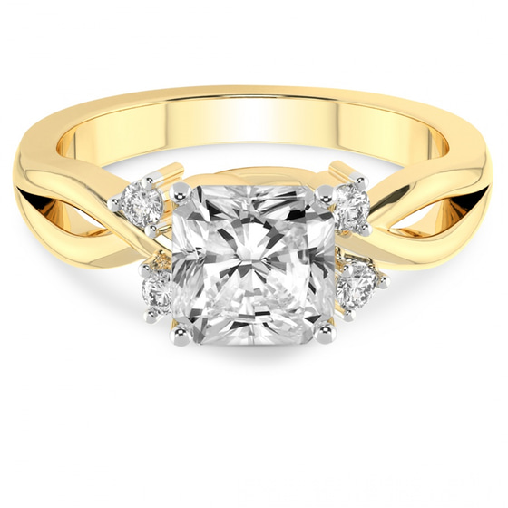 Twisted Blossom Lab Diamond Ring front view