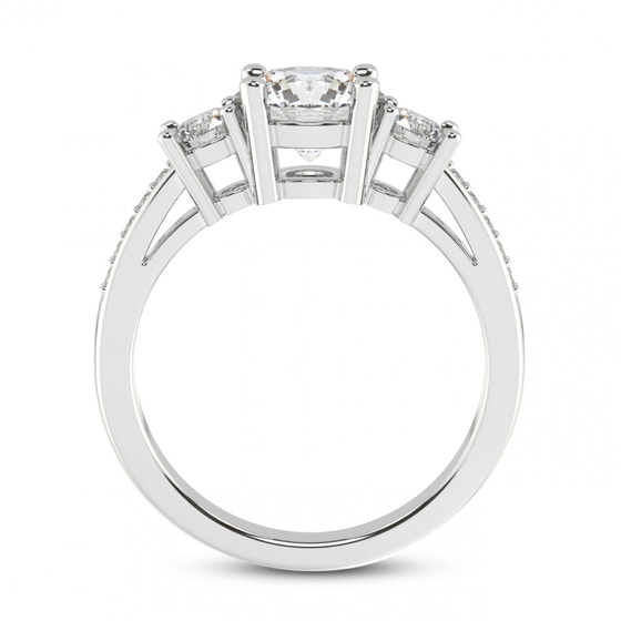 Trilogy Three Stone Lab Diamond Ring