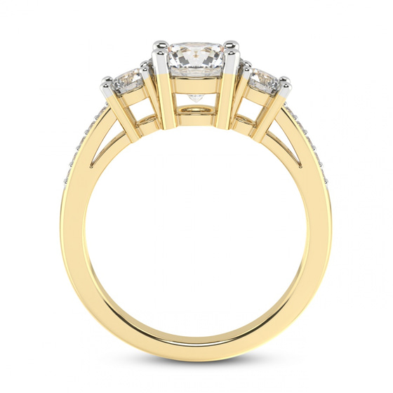Trilogy Three Stone Lab Diamond Ring
