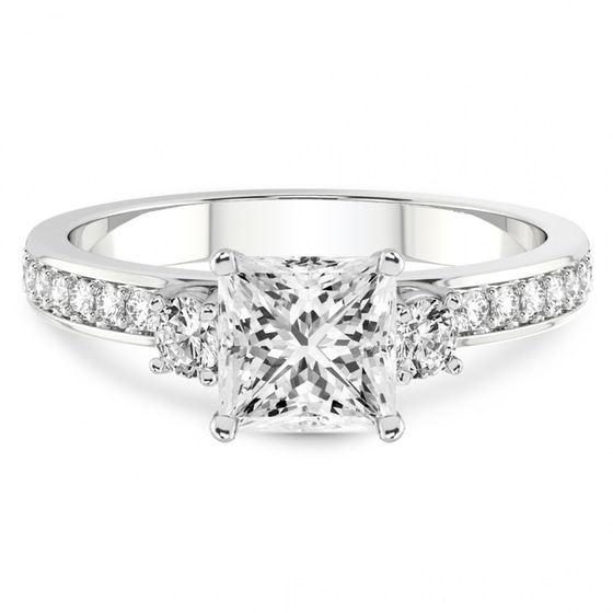 Trilogy Three Stone Lab Diamond Ring
