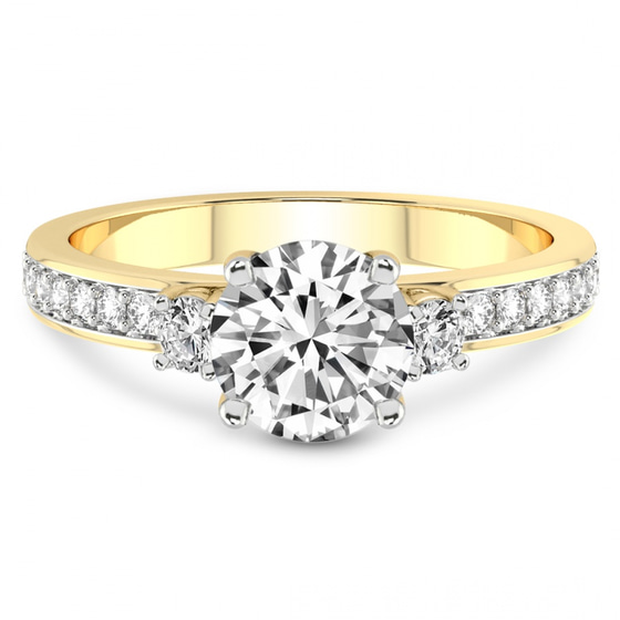Trilogy Three Stone Lab Diamond Ring