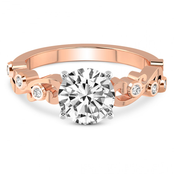 Catrina Cutwork Lab Diamond Ring front view