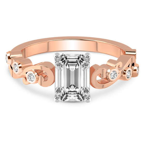 Catrina Cutwork Lab Diamond Ring front view