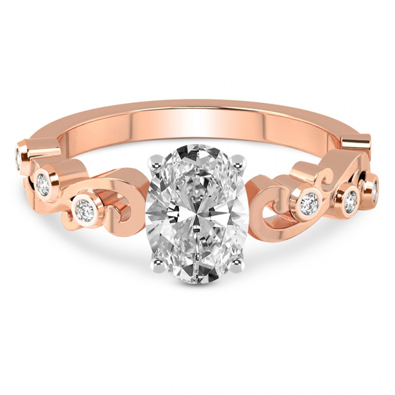 Catrina Cutwork Lab Diamond Ring front view