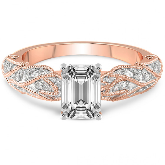 Vintage Willow Lab Diamond Ring front view