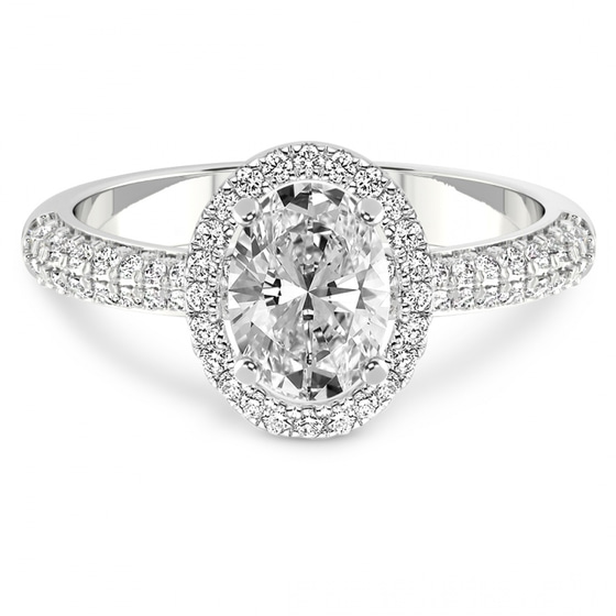 Kathrine Halo Lab Diamond Ring front view