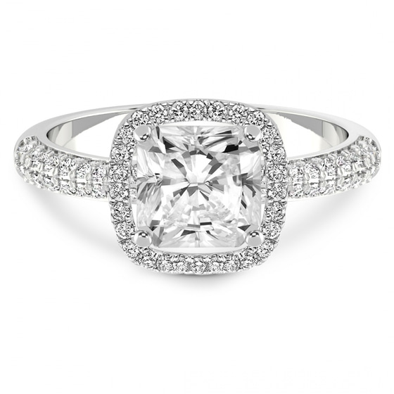 Kathrine Halo Lab Diamond Ring front view