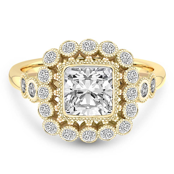 Bloom Vintage Halo Lab Diamond Ring front view