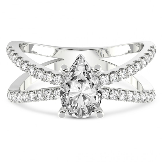 Dakota Criss Cross Lab Diamond Ring