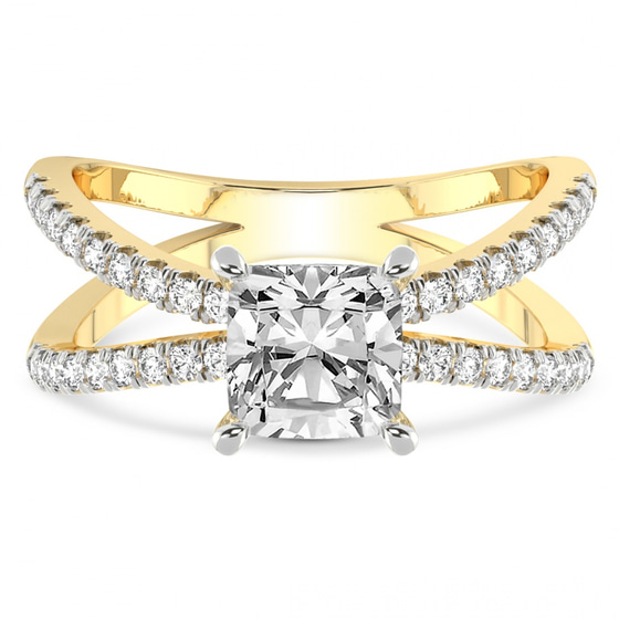 Dakota Criss Cross Lab Diamond Ring