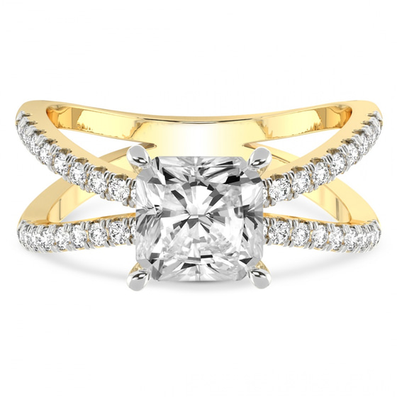 Dakota Criss Cross Lab Diamond Ring