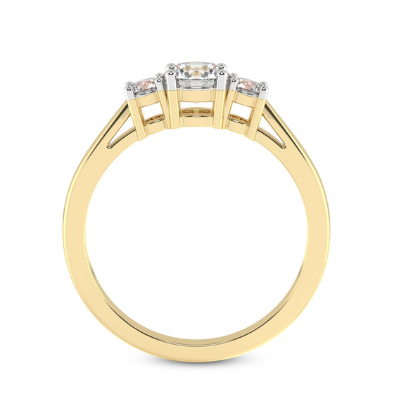 Intricacy Three stone Lab Diamond Ring
