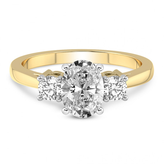 Intricacy Three stone Lab Diamond Ring