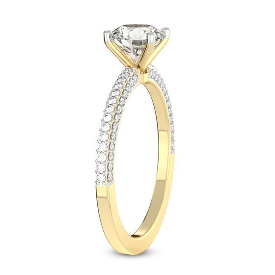 Grace Micro pavé Eternity Lab Diamond Ring top view