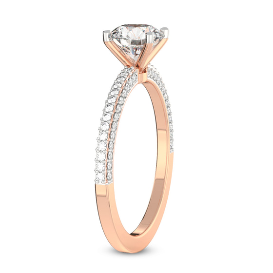 Grace Micro pavé Eternity Lab Diamond Ring top view