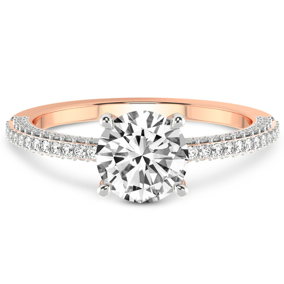 Grace Micro pavé Eternity Lab Diamond Ring front view