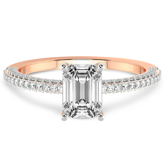 Grace Micro pavé Eternity Lab Diamond Ring front view