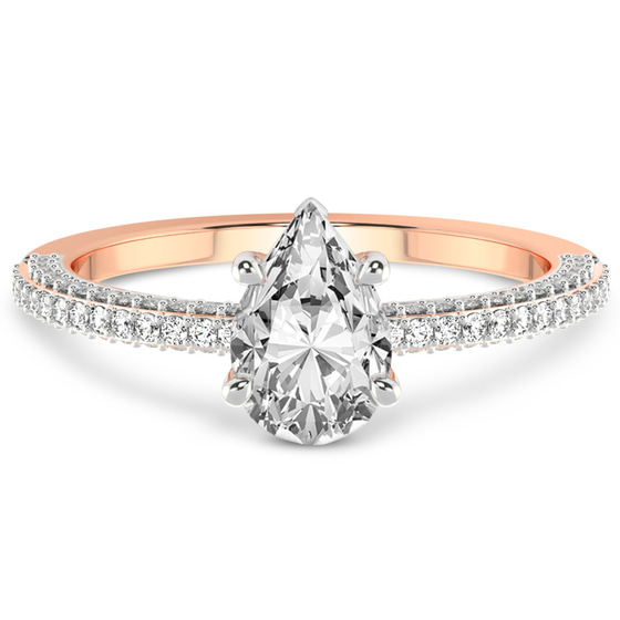 Grace Micro pavé Eternity Lab Diamond Ring front view
