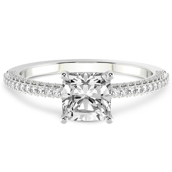 Grace Micro pavé Eternity Lab Diamond Ring front view
