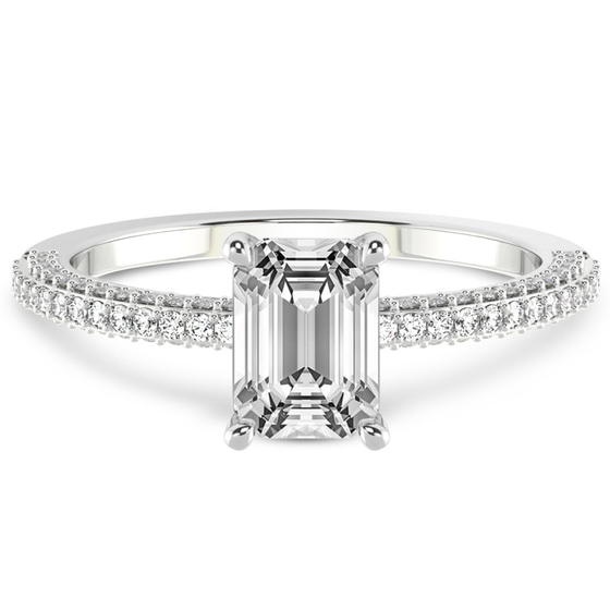 Grace Micro pavé Eternity Lab Diamond Ring front view