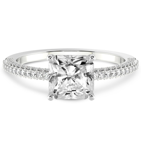 Grace Micro pavé Eternity Lab Diamond Ring front view