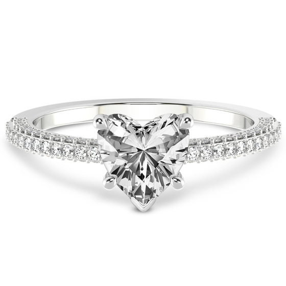 Grace Micro pavé Eternity Lab Diamond Ring front view