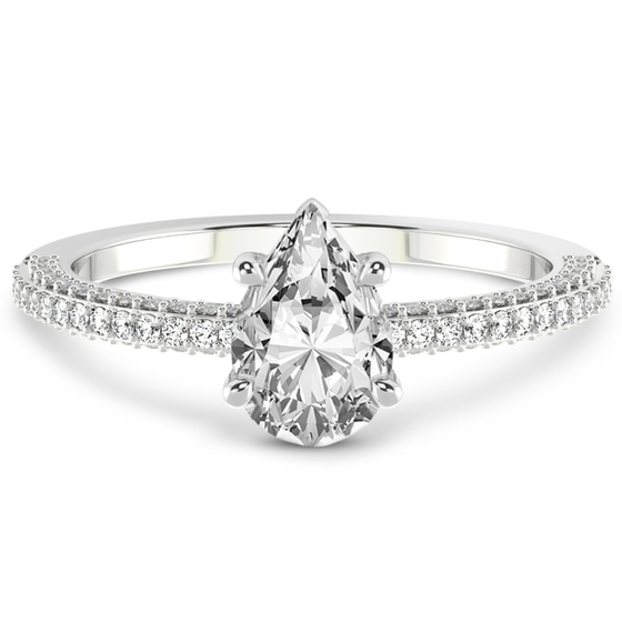 Grace Micro pavé Eternity Lab Diamond Ring front view