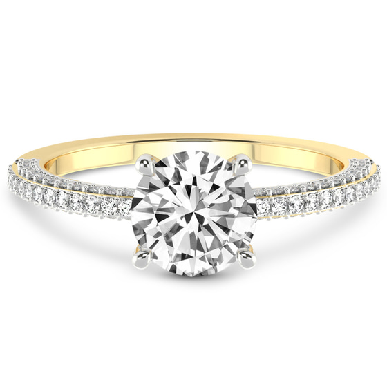 Grace Micro pavé Eternity Lab Diamond Ring front view