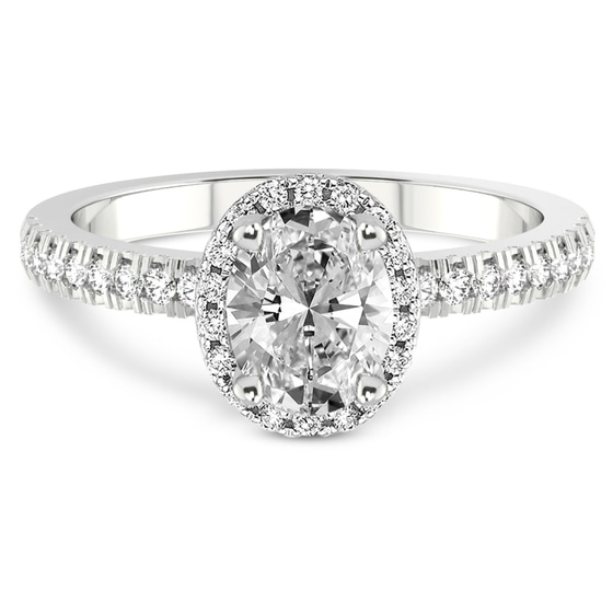 Elle classic halo Lab Diamond ring