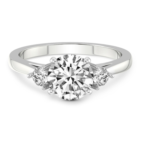 Synthia Three stone Lab Diamond Ring