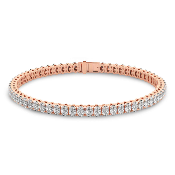 Everlyn Oval Lab Diamond Tennis Bracelet front view