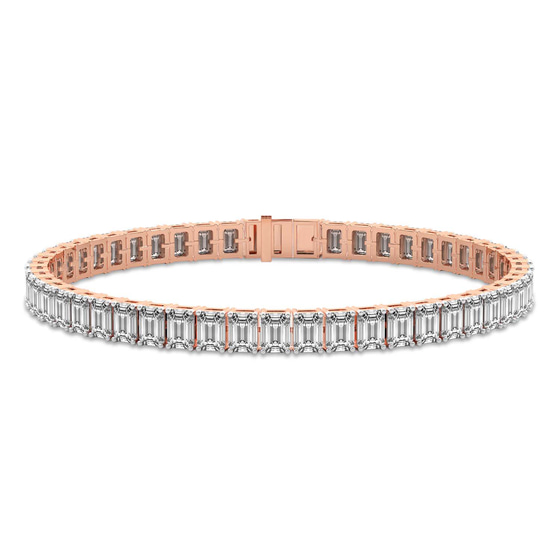 Celine Emerald Lab Diamond Tennis Bracelet front view