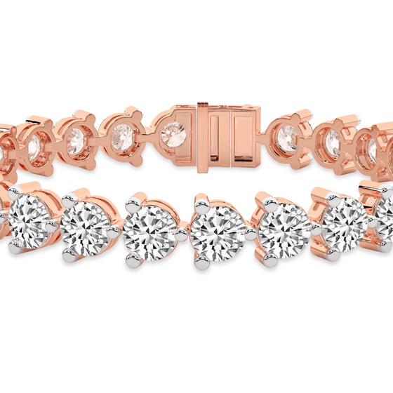 Anahita Round Lab Diamond Tennis Bracelet left view