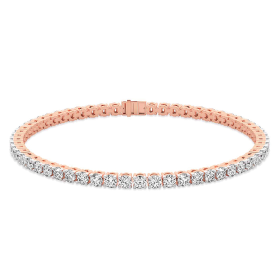 Darcy Round Lab Diamond Tennis Bracelet front view