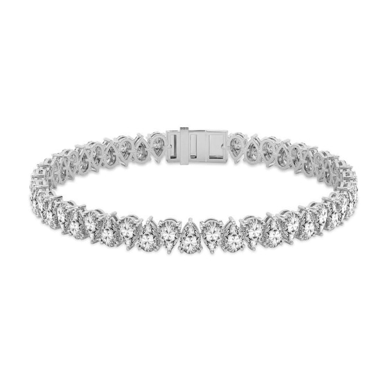 Marion Pear Lab Diamond Tennis Bracelet front view