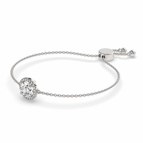 Isabella Round Halo Fashion Bracelet left view
