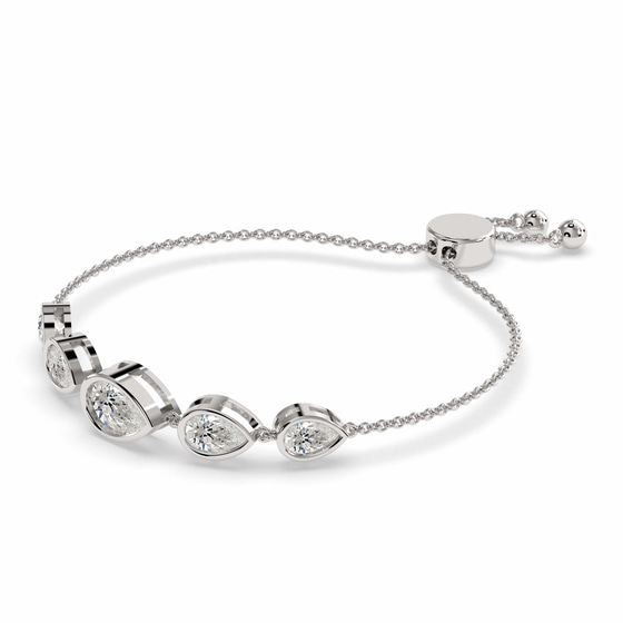 Mia Five Stone Pear Fashion Bracelet left view