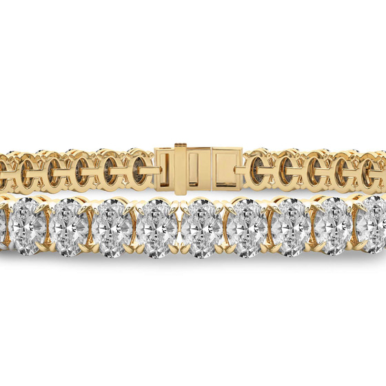 Everlyn Oval Lab Diamond Tennis Bracelet left view