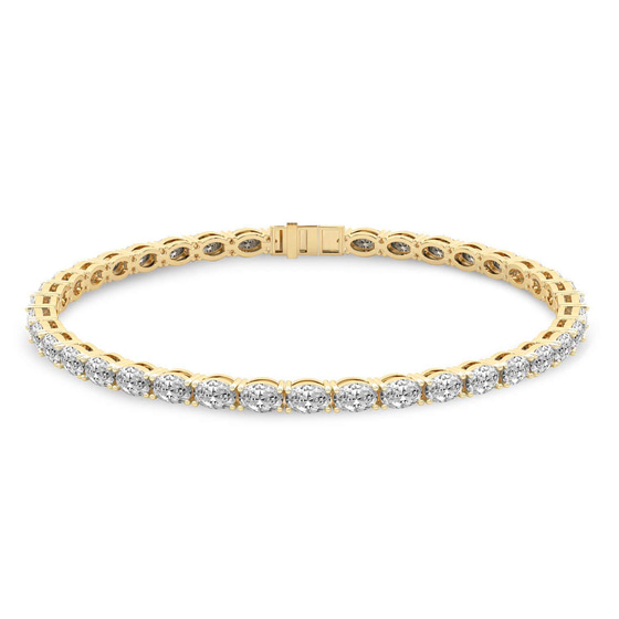 Aldea Oval Lab Diamond Tennis Bracelet front view