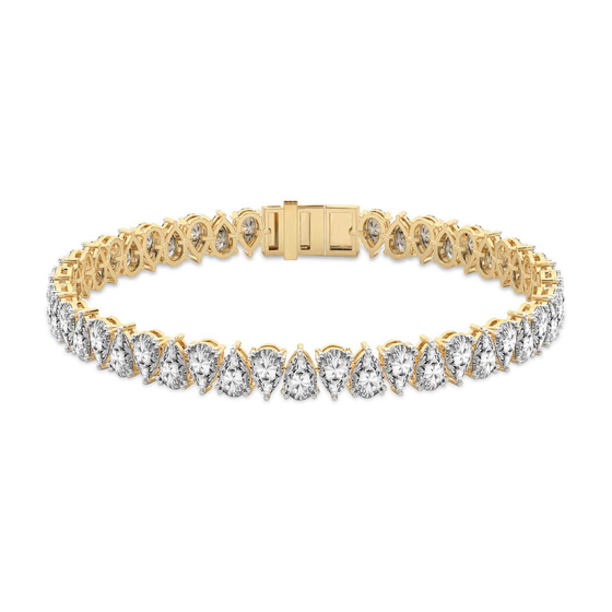 Marion Pear Lab Diamond Tennis Bracelet front view