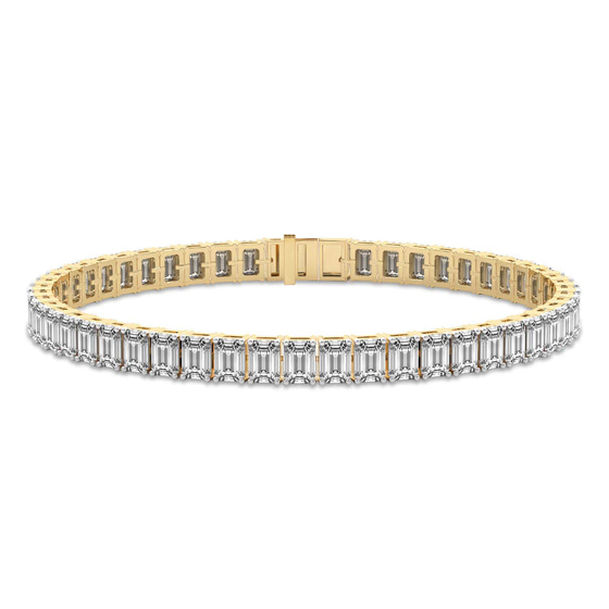 Celine Emerald Lab Diamond Tennis Bracelet front view